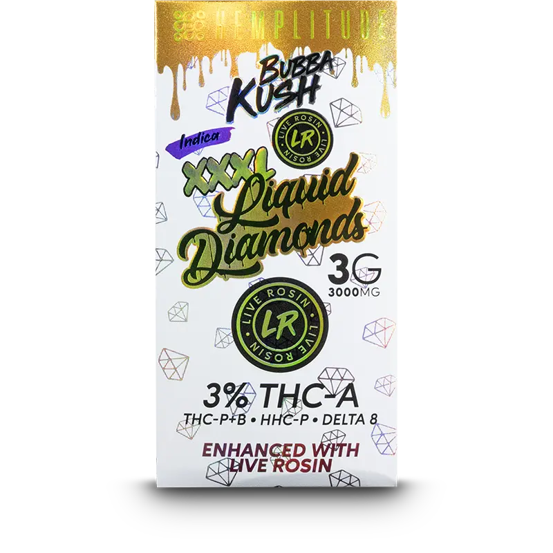 Liquid Diamonds – 3000mg Cartridge – Bubba Kush